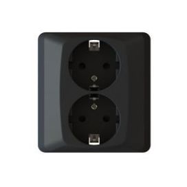 Pistorasia 2-osa uppo maad IP20 musta