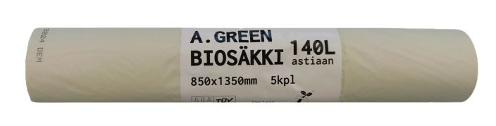 A.Green Biosakki 140L astiaan 5kpl 952-124