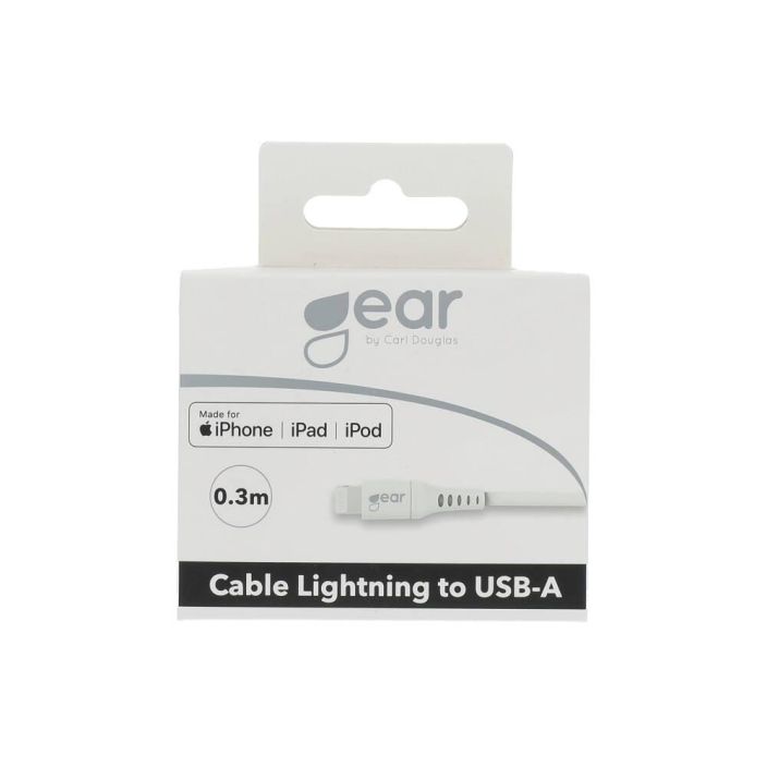 Gear USB-johto Lightning 0.3m Gear USB-johto Lightning 0.3m