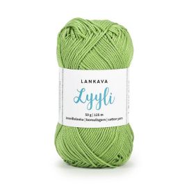 Lankava Lyyli puuvillalanka 818 keväänvihreä 50g