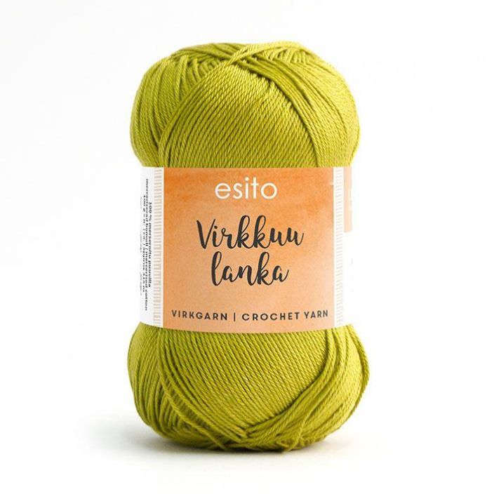 Esito virkkuulanka 9040 lehmuksenvihrea 100g EVL-9040
