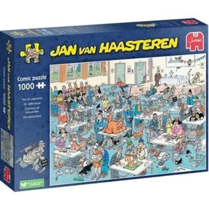 Jan van Haasteren palapeli Jumbo 1000 palaa Kattenshow Jan Van Haasterenin persoonallinen 1000 palan palapeli. Jan van Haasteren palapeli Jumbo 1000 palaa Kattenshow Jan Van Haasterenin persoonallinen 1000 palan palapeli.
