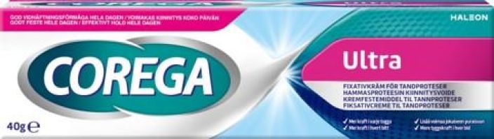 Corega Ultra Creme kiinnitevoide 40g 20219651 970-326 Corega Ultra Creme kiinnitevoide 40g 20219651 970-326