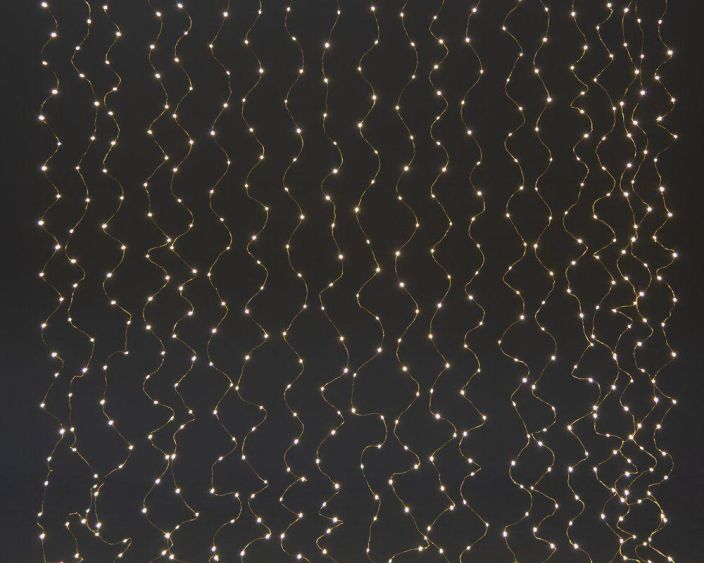 Finnlumor Valoverho Hurrikaani 400 microLED lämmin valkoinen 20x2m 611748 tuotekuva 1