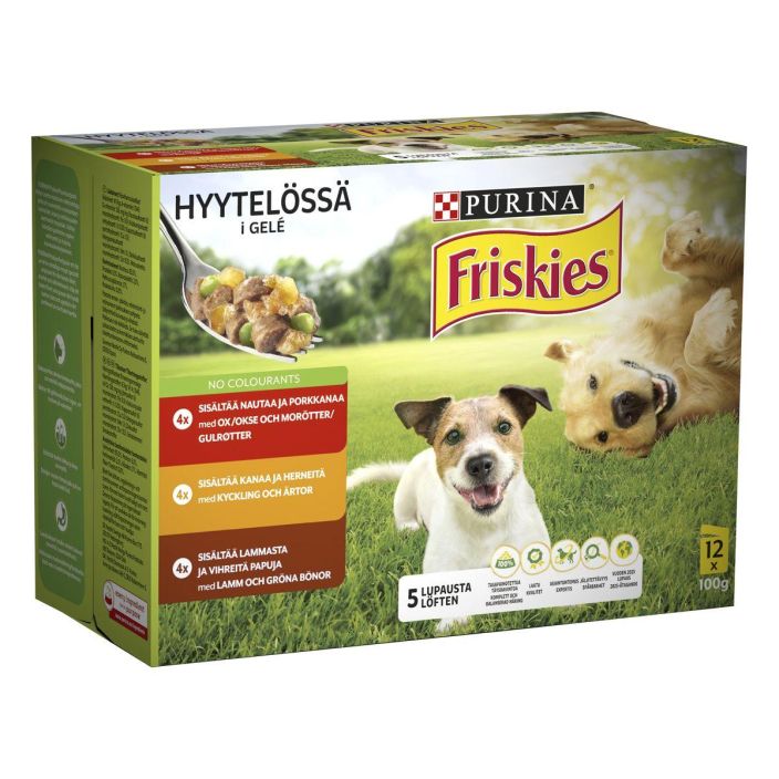 Friskies 12x100g Adult hyytelossa lajitelma 969-1008