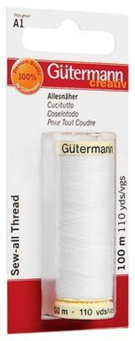 Gutermann ompelulanka valkoinen 100m 795011