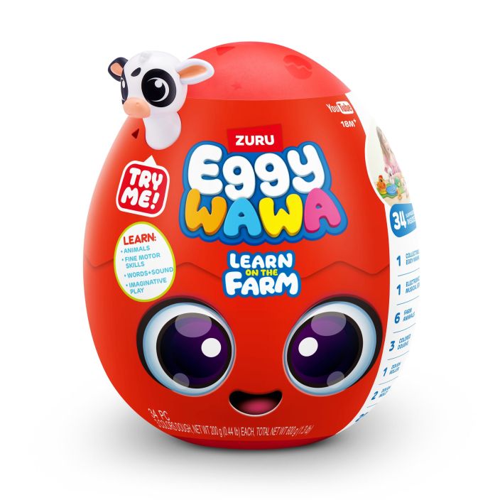 Eggy-wawa surprise egg large Farm Niin monia tapoja oppia ja leikkia Eggy Wawalla!