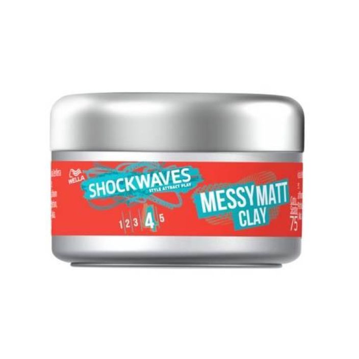 Wella Shockwaves Messy vaha 75ml Matta hiusvaha.