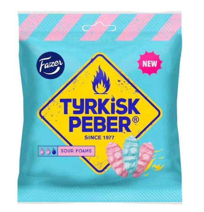 Tyrkisk Peber Hot & Sour Vaahto makeispussi 150g 405118 Tyrkisk Peber Hot & Sour Vaahto makeispussi 150g 405118