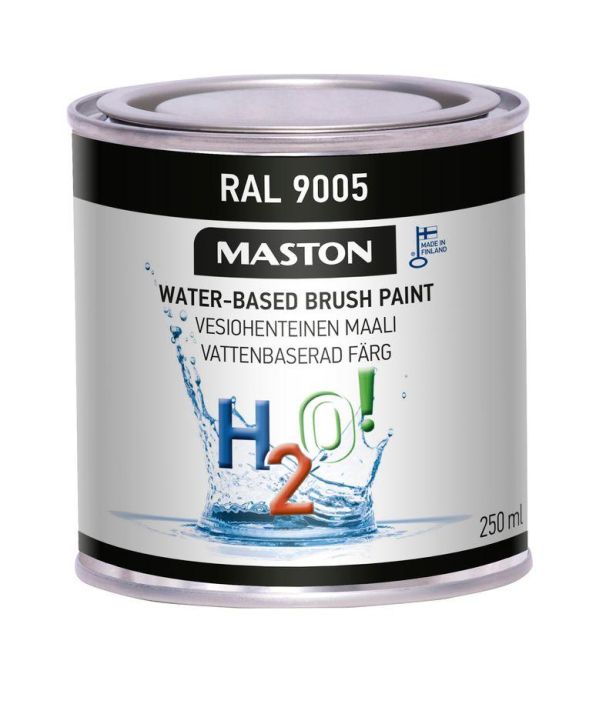 H2O! RAL9005 Syvanmusta 250ml 1719005 908-698