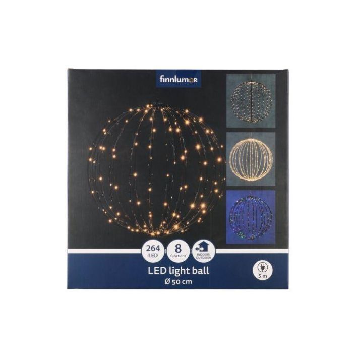 Finnlumor LED-valopallo 50cm 264LED 621254 tuotekuva 1 Finnlumor LED-valopallo 50cm 264LED 621254 tuotekuva 1