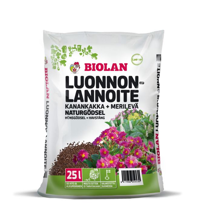 Biolan kanankakka (luonnonlannoite + merileva) 25L 940-103 (luonnonlannoite + merileva) 25L