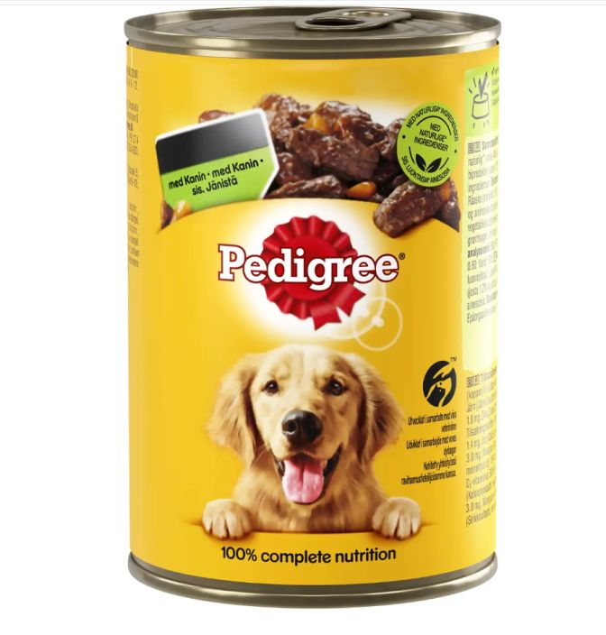 Pedigree riista -tolkki 400g 159517 Pedigree riista-tolkki sopii kaikenrotuisille aikuisille koirille taysravinnoksi,