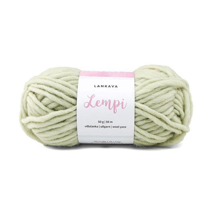 Lankava Lempi villalanka 111 vaaleanvihrea 50g Lempi on 100 % villalanka, joka on lempean pehmea lanka lampimiin asusteisiin
