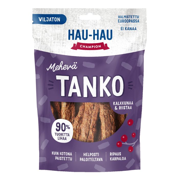 HHC Meheva Tanko kalkkuna&amp;riistaa 140g Nailla herkuilla valloitat koiraystavasi sydamen! Hau-Hau Championin Mehevat Tangot