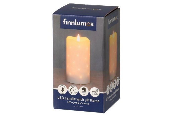 Finnlumor 3D LED-pöytäkynttilä valokuiduilla 648455 tuotekuva 2