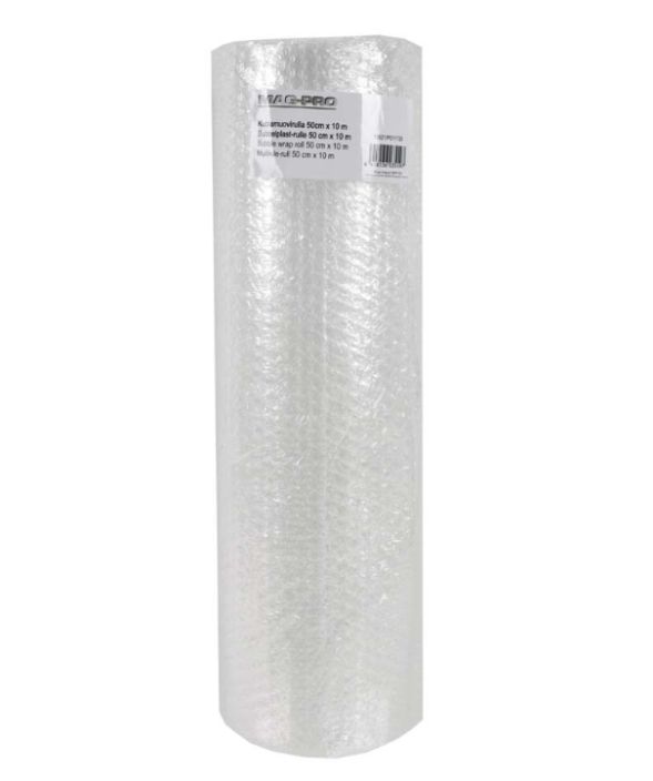 Mag-Pro Kuplamuovirulla 50cm x 10m Kuplamuovi on monipuolinen pakkausmateriaali, jolla suojaat herkatkin tavarat Mag-Pro Kuplamuovirulla 50cm x 10m Kuplamuovi on monipuolinen pakkausmateriaali, jolla suojaat herkatkin tavarat