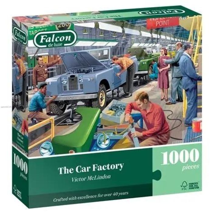 Falcon The Car factory 1000 palaa Nostalginen 1000 palan palapeli.