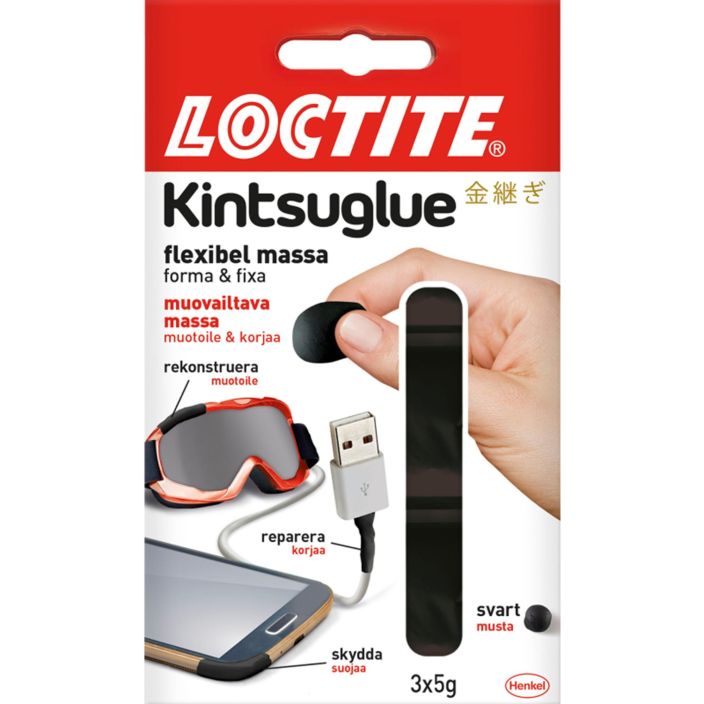 Loctite Kintsuglue 3x5g musta 938-577 musta