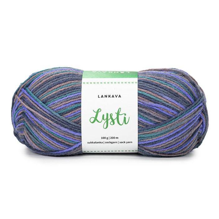 Lankava Lysti sukkalanka 6221 sinivuokko 100g LYSTI-6221