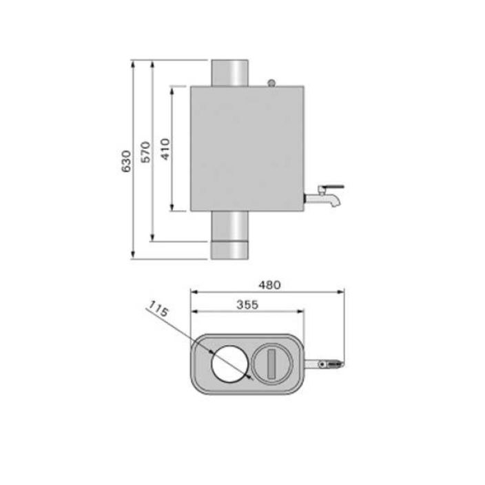 Harvia vedenlammitin 22L rst piippumalli WP220ST 930-598