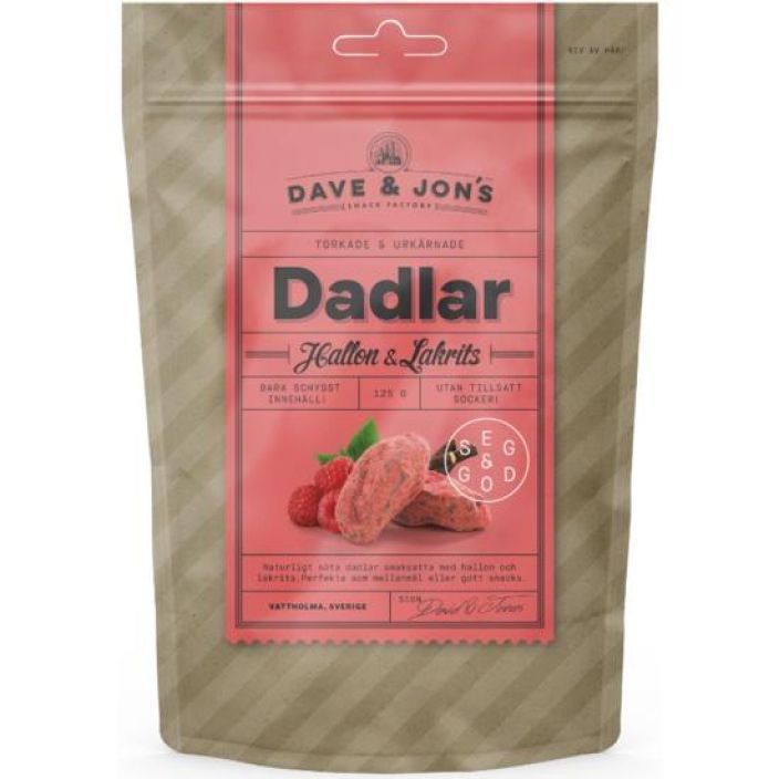 Dave&amp;Jons Taateli Hallon&amp;Lakrits 125g