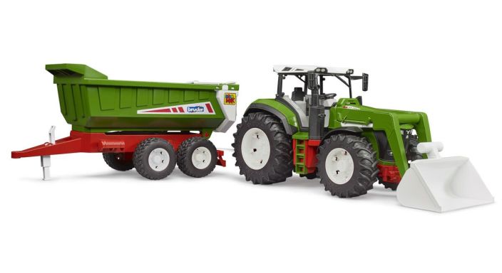 Bruder Roadmax traktori etukuormaajalla ja kippiperävaunulla BR3452 tuotekuva 1