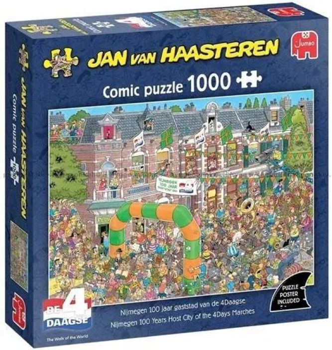 Jan van Haasteren palapeli Jumbo 1000 palaa Nijmegen 100 years special Jan Van Haasterenin persoonallinen 1000 palan Jan van Haasteren palapeli Jumbo 1000 palaa Nijmegen 100 years special Jan Van Haasterenin persoonallinen 1000 palan