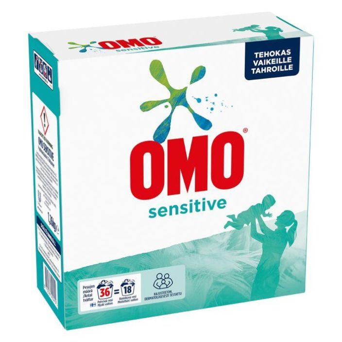 Omo 1.26kg sensitive pyykinpesujauhe T142042 910-1004