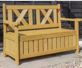 Puutarhapenkki säilytyslaatikolla Woody T284