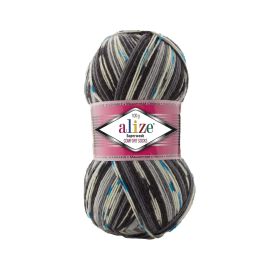Lankava Alize Superwash 7650 Kirjava harmaa/sininen 100g ASWP-7650 POISTUU