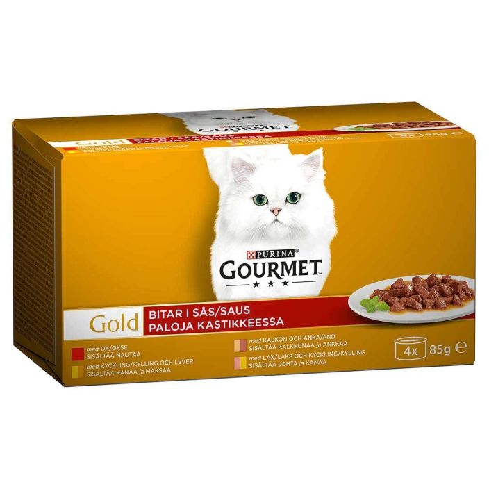 Gourmet Gold kastikkeessa liha 4x85g 12348202 969-1055