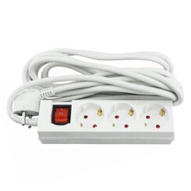 Jatkojohto maadoitettu 3-osa 0,5m