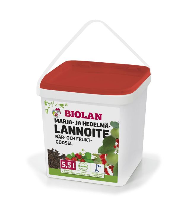 Biolan marja- ja hedelmalannoite 5,5L 53546450 940-143 Marja- ja hedelmalannoite 5,5L pakki