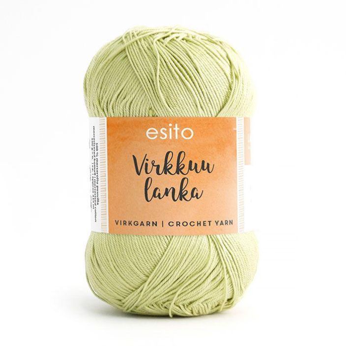 Esito virkkuulanka 9044 vaaleanvihrea 100g EVL-9044
