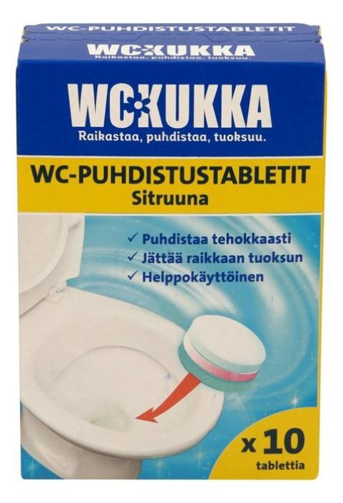 WC-Kukka sitruuna wc-puhdistustab. 10x25g 451139806/451139809 950-026 WC-Kukka sitruuna wc-puhdistustab. 10x25g 451139806/451139809 950-026