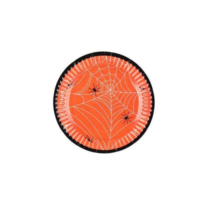 Festi Halloween kertakayttolautanen hamahakin verkko 18cm 6kpl 637471 924-3667