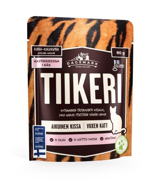 Dagsmark TIIKERI kanaa&amp;kalkkunaa kastikkeessa 80g 905-043