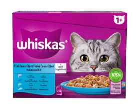 Whiskas Whiskas 1+ kalasuosikit 12x85g 442856