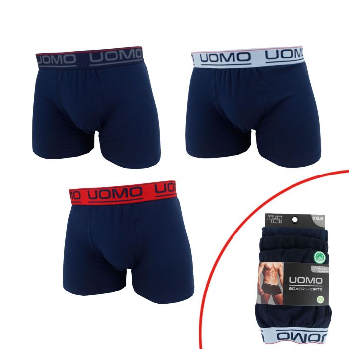 Miesten bokserit 3-pack navy varilajit. 88.00036.98/88.00036.99 994-012