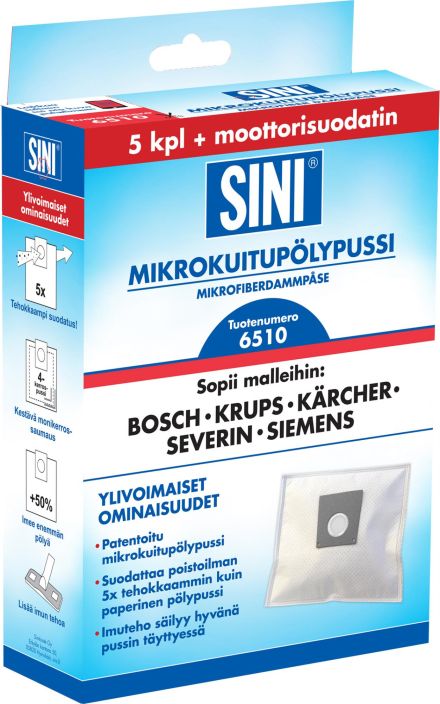 Mikrokuitupolypussi 5kpl S56510 922-663