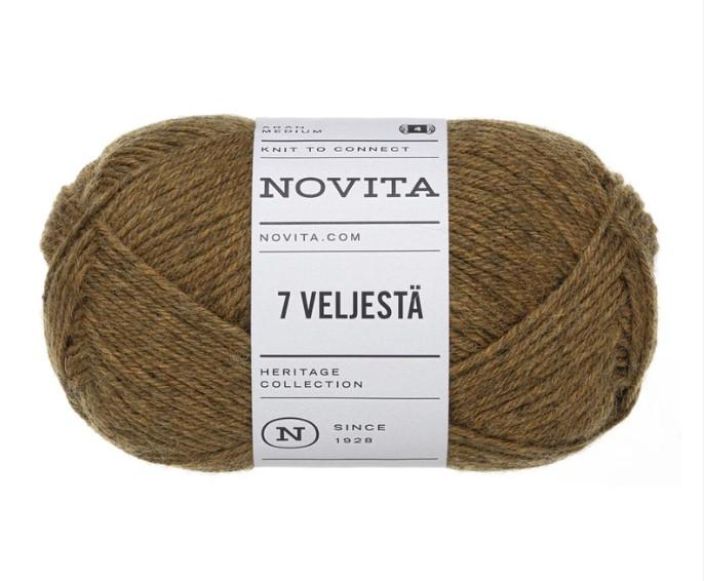 Novita 7 veljesta 596 akileija 100g 7 Veljestä on lankaklassikko neuleisiin ja villasukkiin. Puikkosuositus 4mm, sukkiin