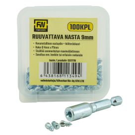Ruuvinasta 9mm 100kpl