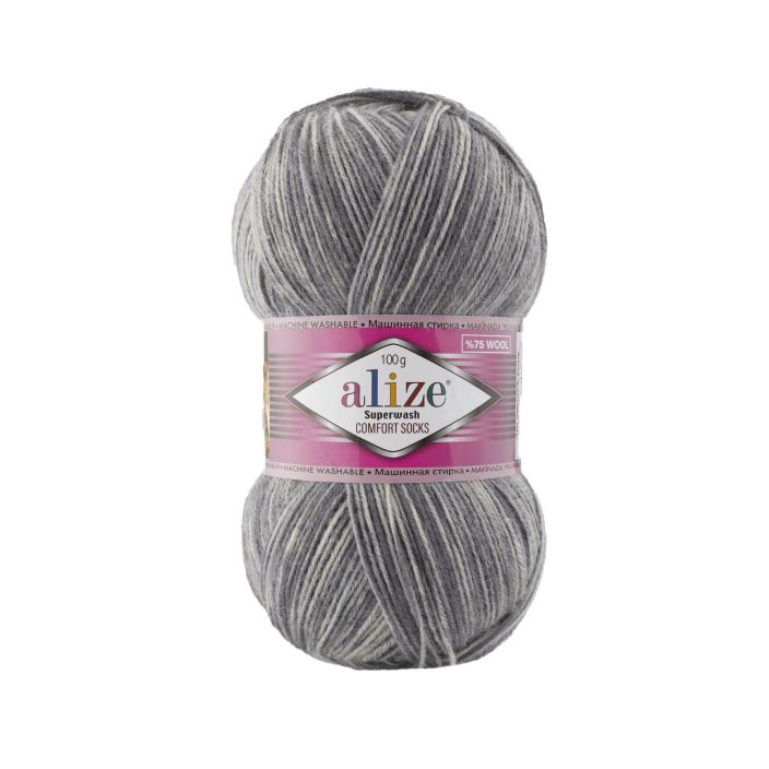 Alize Superwash 7676 Kirjava tuhka 100g ASWP-7676