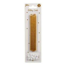 Joker Kakkukynttilä kulta 15cm 10kpl 79087