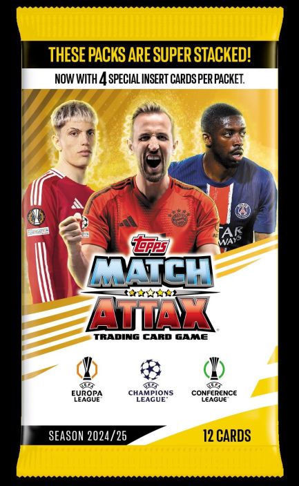 Topps Match Attax Champions League kerailykortit kausi 24/25 Mestareiden Liigan uusi kausi 24/25 ja uudet upeat Topps Match