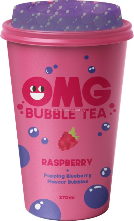OMG Bubble Tea vadelma mustikka palloilla 270ml 906-2115