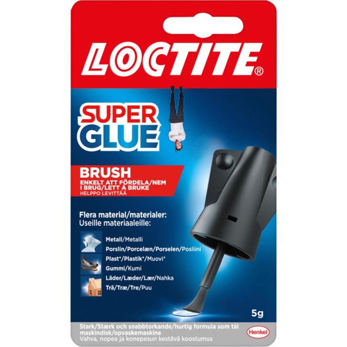 Loctite Super Glue Brush-on pikaliima5g Katevalla siveltimella levitettava, tehokas ja nopeasti kuivuva yleispikaliima.