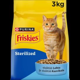 Friskies 3kg Sterilized cats lohta ja kasvista
