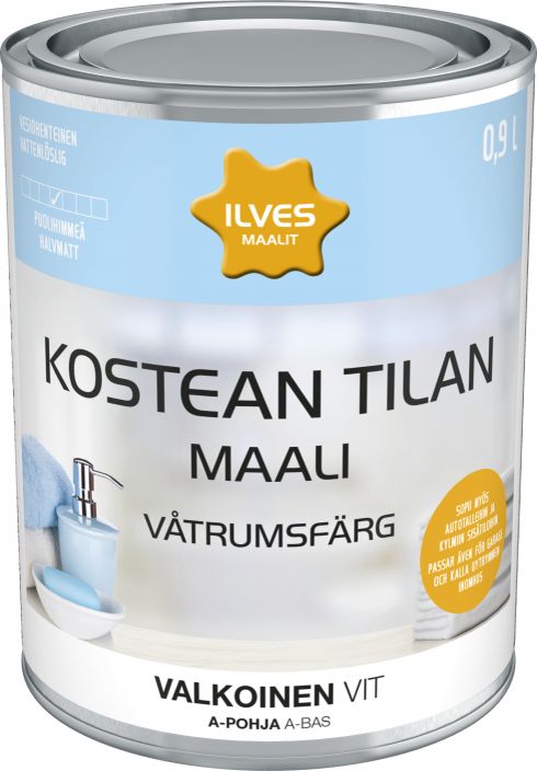 Ilves kosteantilanmaali A-pohja valk. 0,9L IL0081 920-650